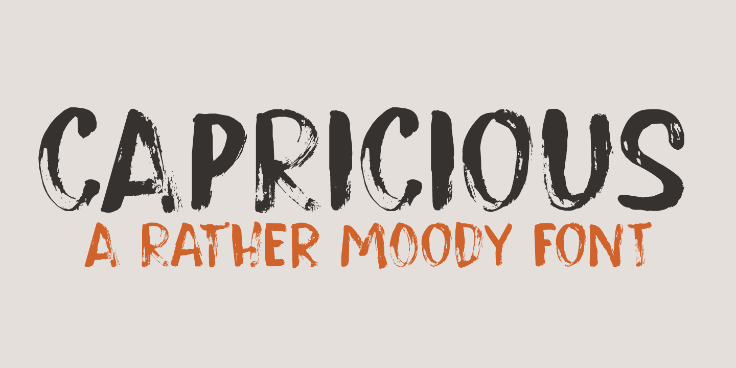 Beispiel einer Capricious-Schriftart